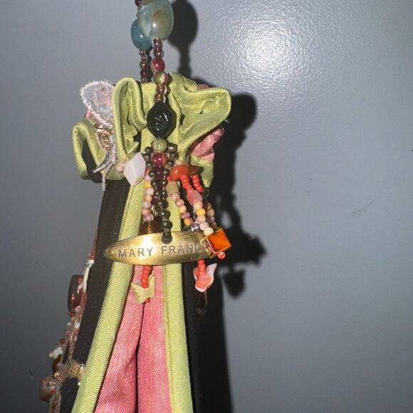 mary frances beaded shoulder bag #729 with semi precious stones - Picture 4 of 9